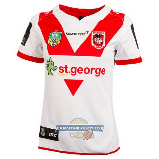 Camiseta de St. George Illawarra Dragons NRL Local2016 Mujer